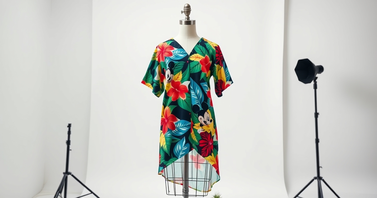 Colaborações entre marcas exemplos — FARM e Disney: personagens icônicos reinterpretados em moda tropical